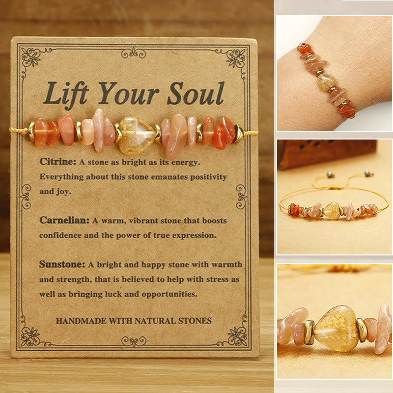 Nimara Ritual Lift Your Soul Citrine Carnelian Sun Stone Happiness Bracelet