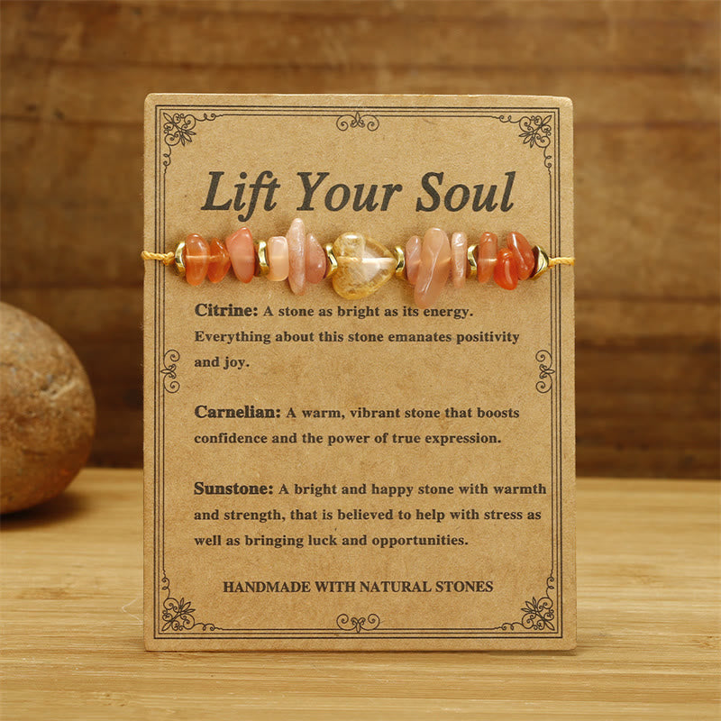 Nimara Ritual Lift Your Soul Citrine Carnelian Sun Stone Happiness Bracelet