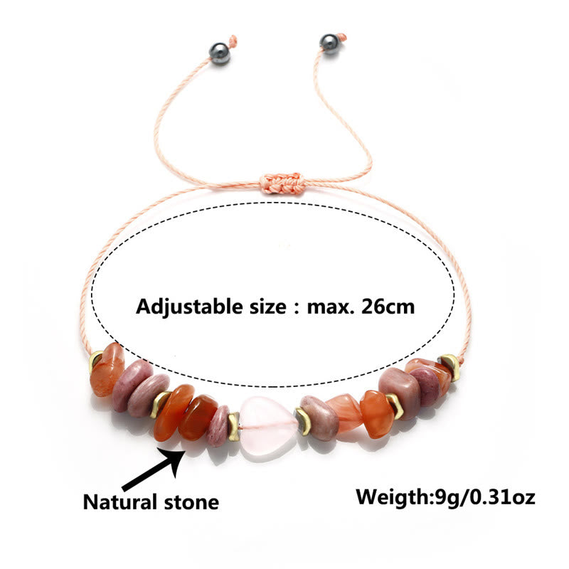 Nimara Ritual Thinking Of You Rose Quartz Rhodonite Carnelian Relationships Bracelet