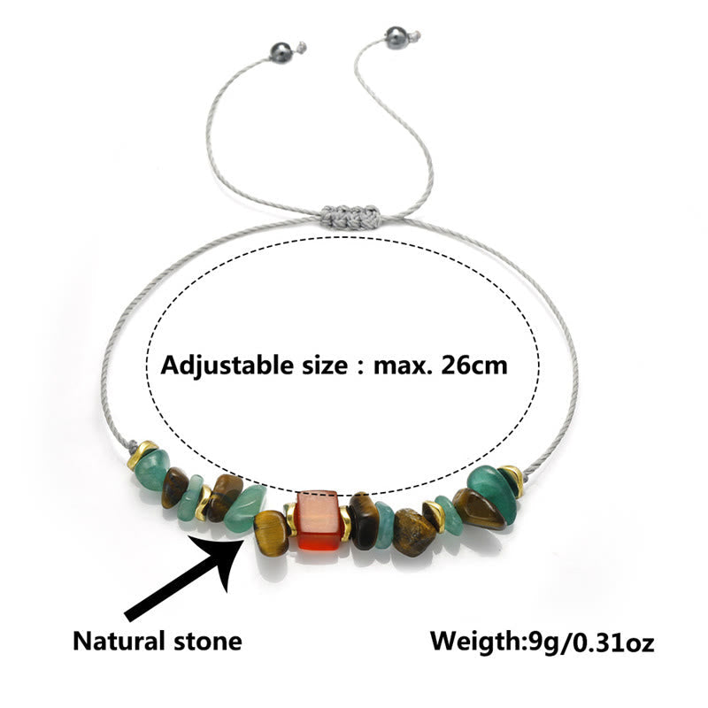 Nimara Ritual You Can Do It Green Aventurine Tiger Eye Carnelian Luck Bracelet