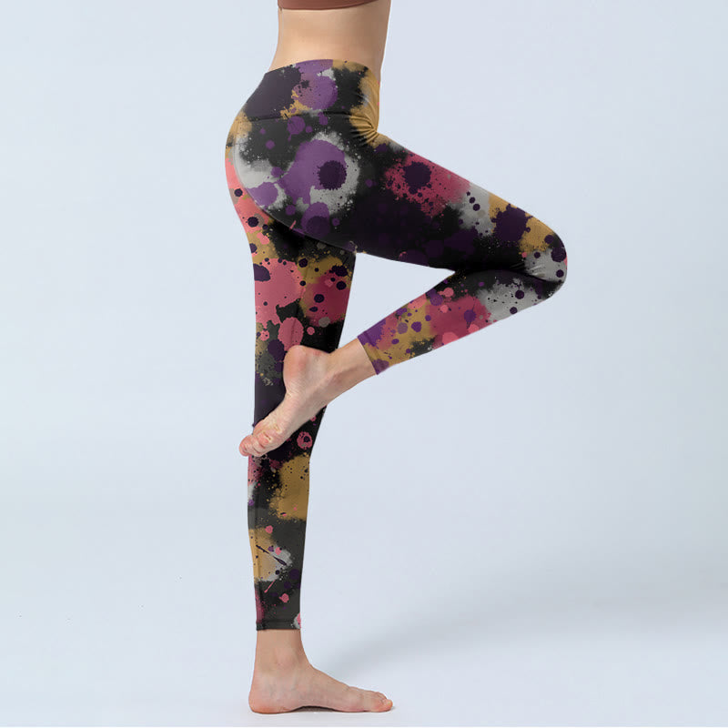 Nimara Ritual Splatter Print Exercise Leggings Women's Yoga Pants