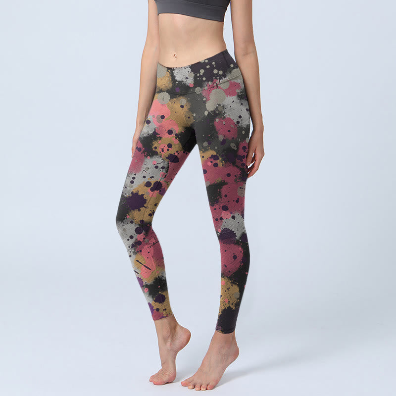 Nimara Ritual Splatter Print Exercise Leggings Women's Yoga Pants