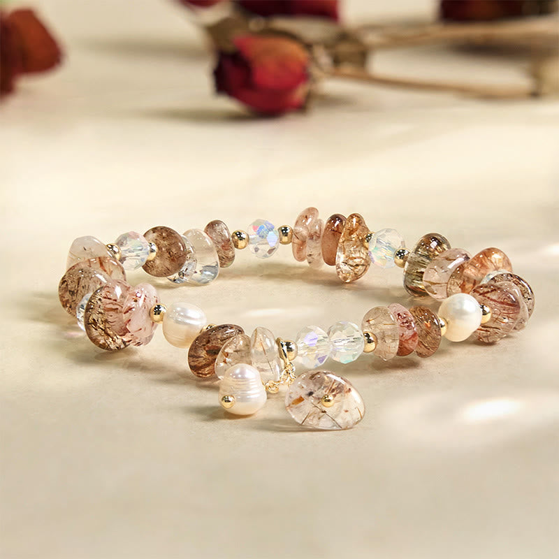 Nimara Ritual Natural Super Seven Crystal Irregular Small Pieces Positive Bracelet