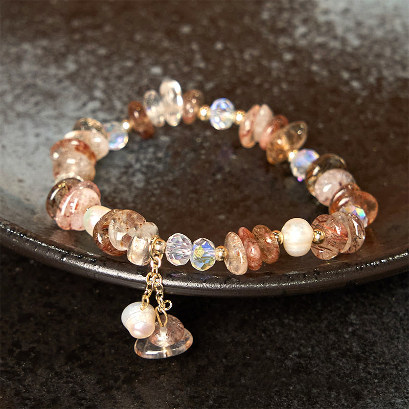 Nimara Ritual Natural Super Seven Crystal Irregular Small Pieces Positive Bracelet