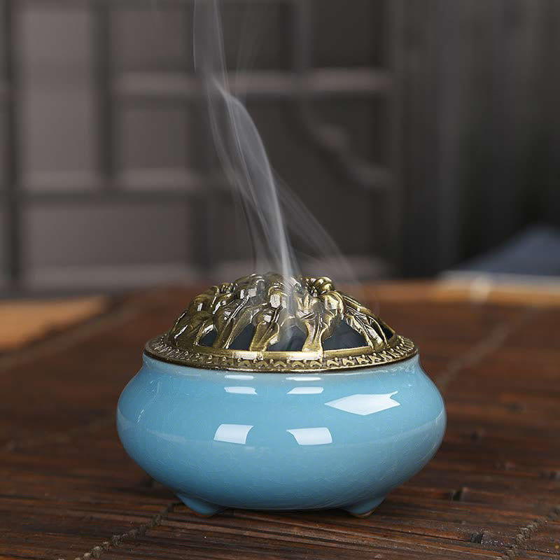 Nimara Ritual Colorful Ceramic Incense Burner