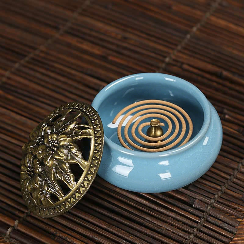 Nimara Ritual Colorful Ceramic Incense Burner