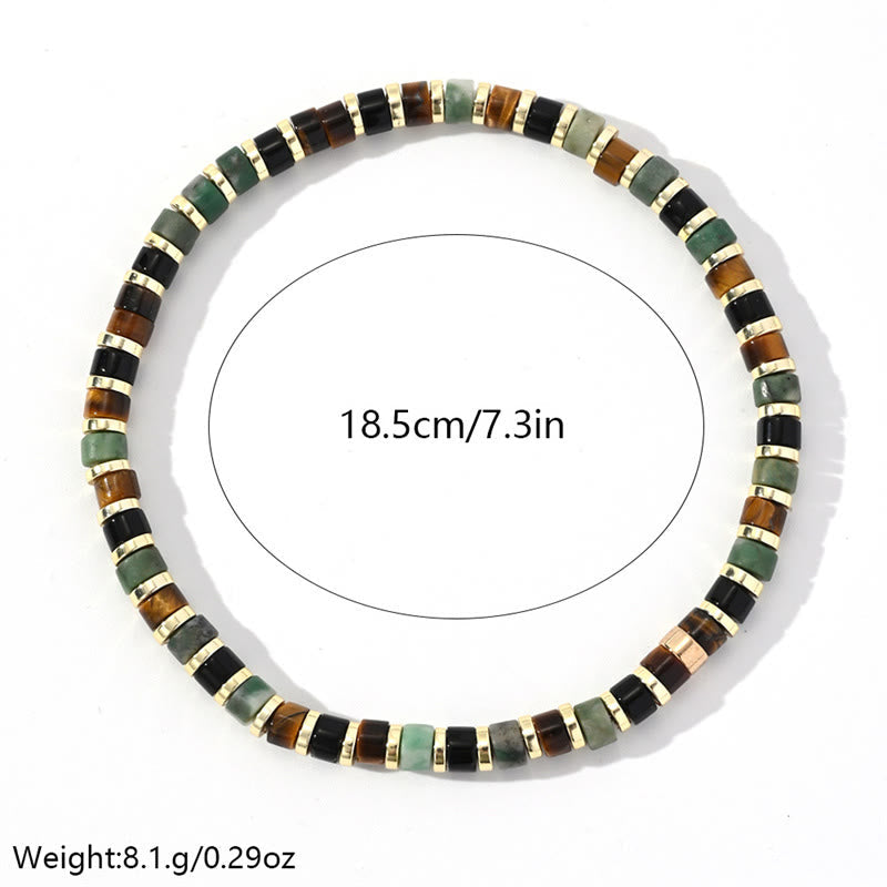 Support and Powerful Natural Hematite Tiger Eye Stones Bracelet
