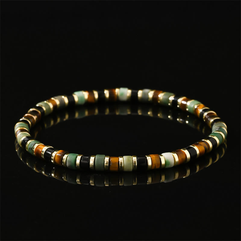 Support and Powerful Natural Hematite Tiger Eye Stones Bracelet