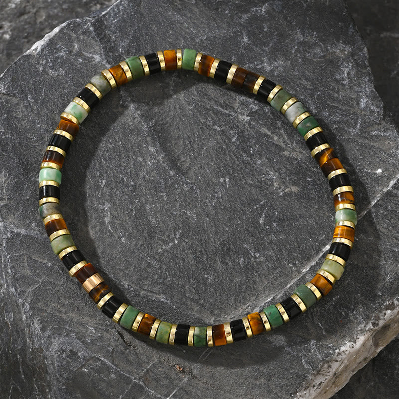 Support and Powerful Natural Hematite Tiger Eye Stones Bracelet