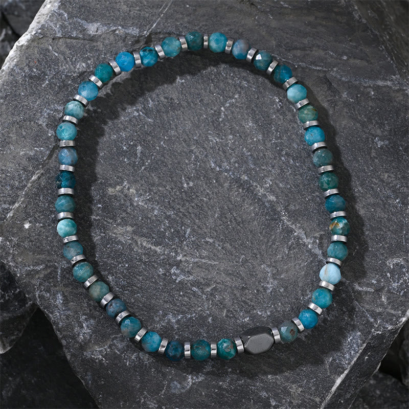 Nimara Ritual Apatite Hematite Communication Bracelet