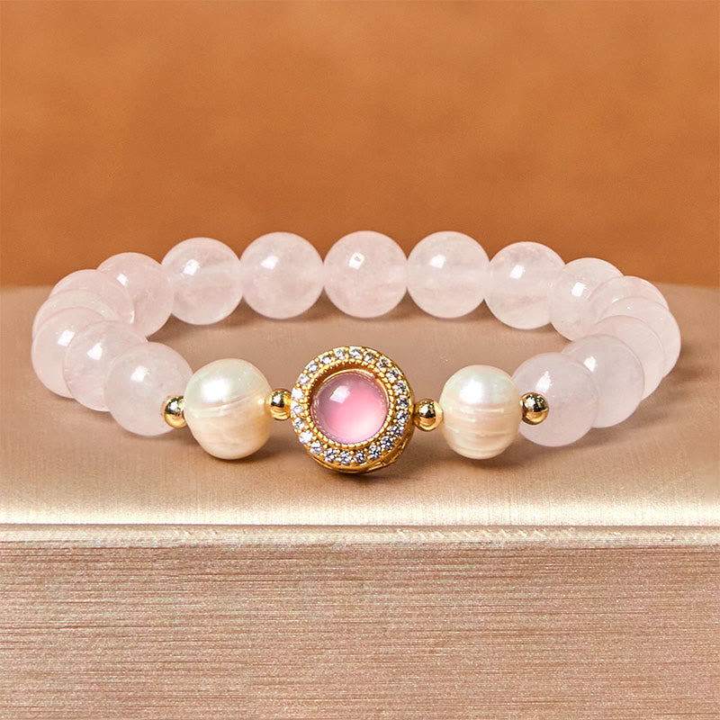 Nimara Ritual Pink Crystal Pearl Warmth Bracelet