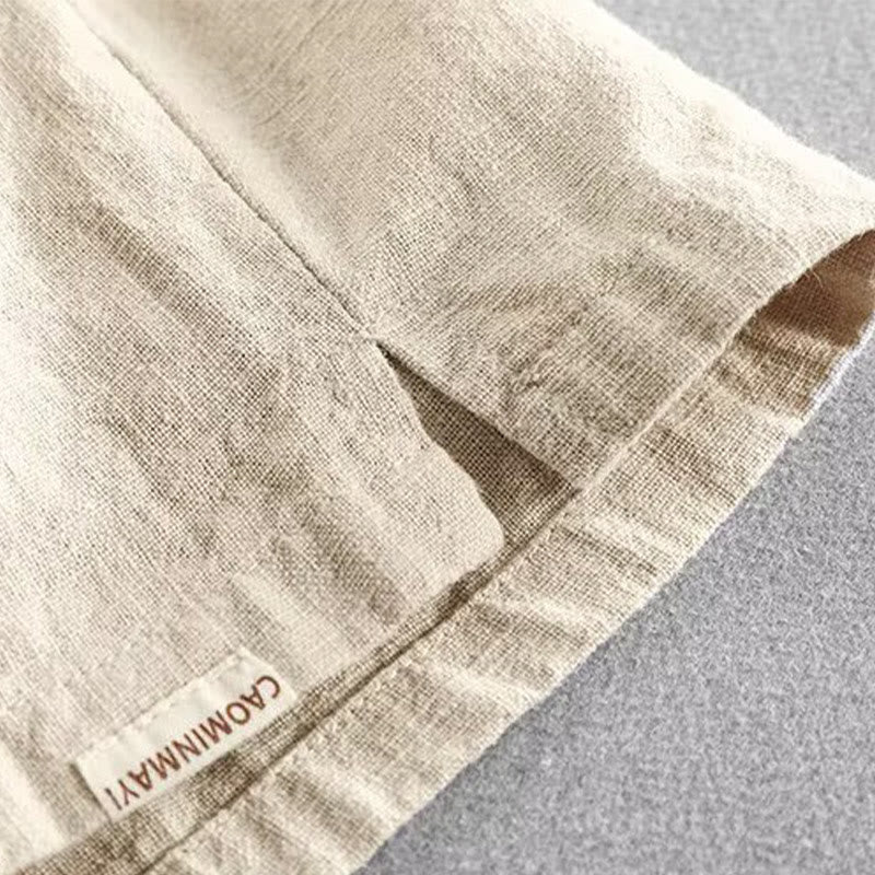 Nimara Ritual Drawstring Elastic Waist Cotton Men's Shorts With Pockets