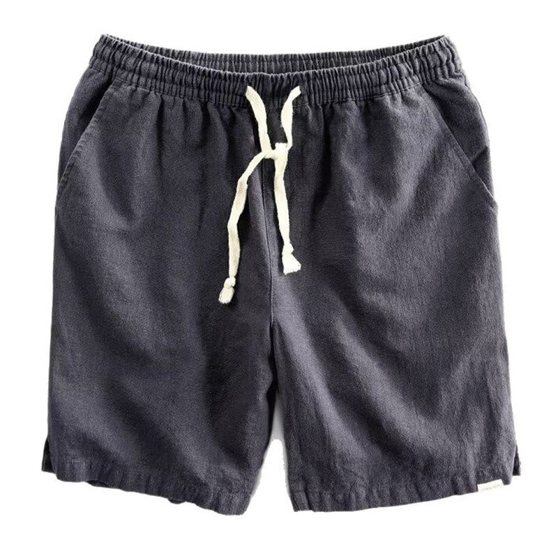 Nimara Ritual Drawstring Elastic Waist Cotton Men's Shorts With Pockets