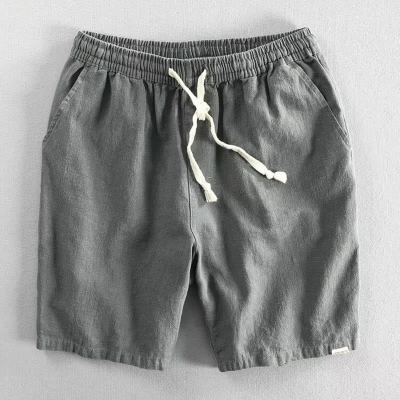 Nimara Ritual Drawstring Elastic Waist Cotton Men's Shorts With Pockets