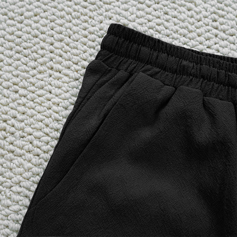 Nimara Ritual Summer Plain Color Splicing Design Cotton Linen Women's Pants With Pockets