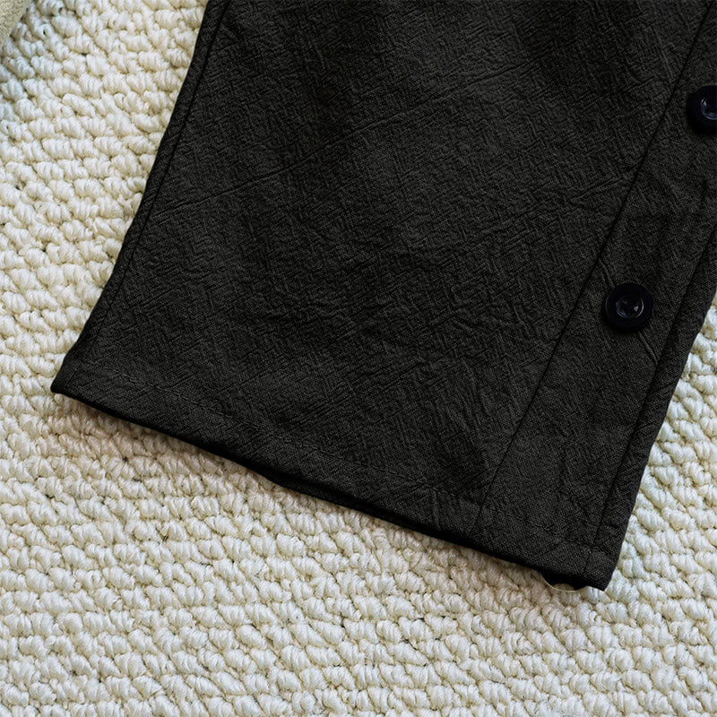 Nimara Ritual Summer Plain Patchwork Design Drawstring Cotton Linen Women's Pants With Pockets