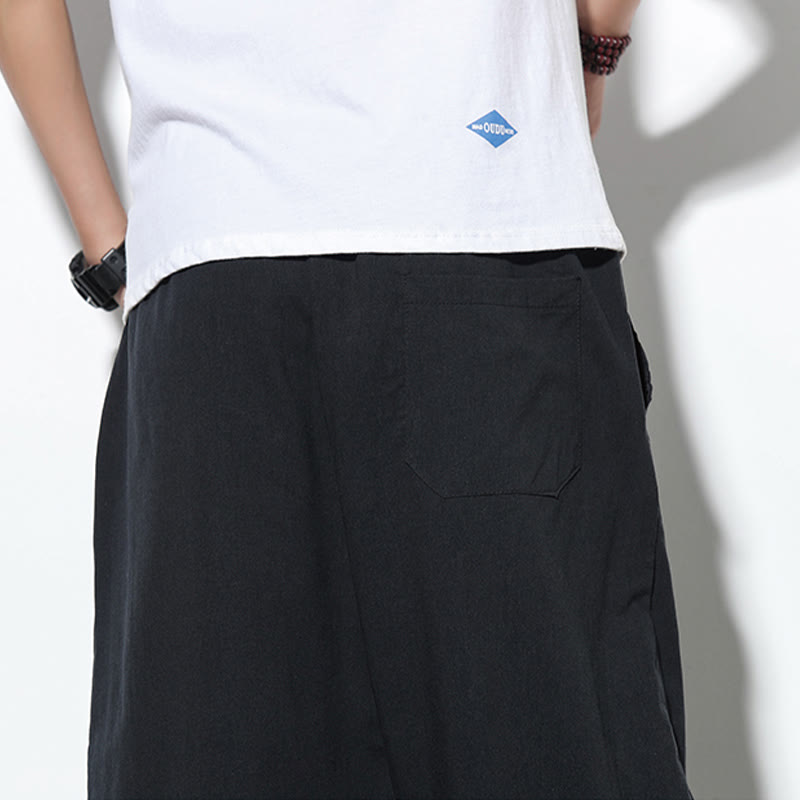 Nimara Ritual Casual Summer Drawstring 7-8 Length Men's Harem Pants With Pockets