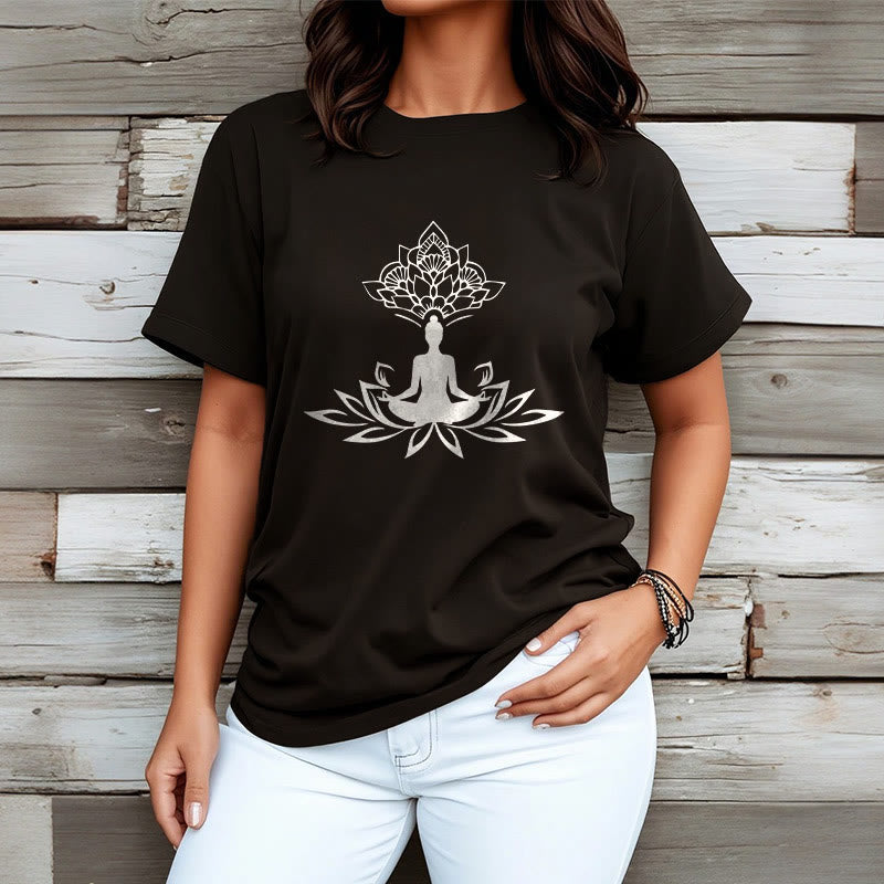 Nimara Ritual Lotus Flower Meditation Buddha Tee T-shirt