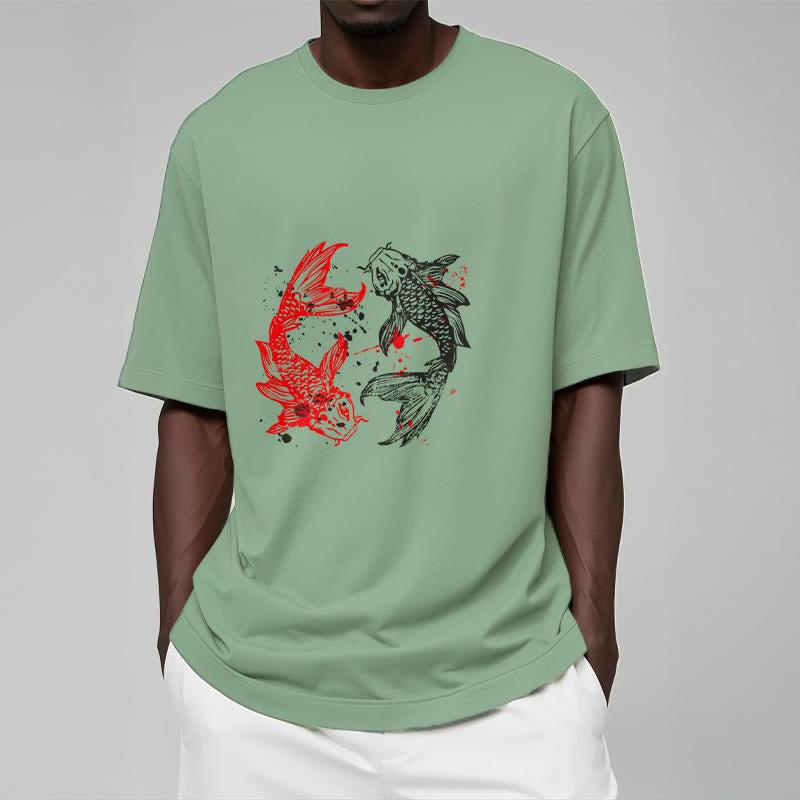 Nimara Ritual Red Black Koi Fish Tee T-shirt