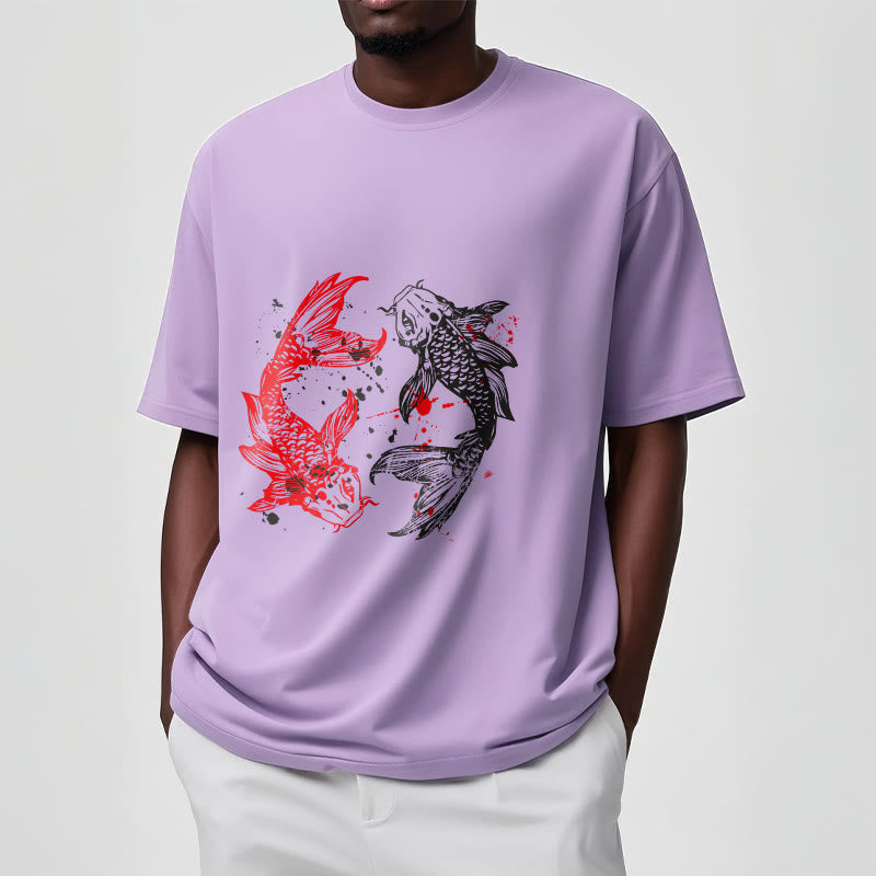 Nimara Ritual Red Black Koi Fish Tee T-shirt
