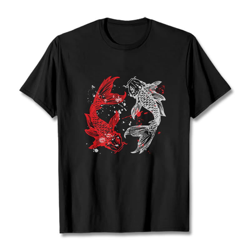 Nimara Ritual Red Black Koi Fish Tee T-shirt