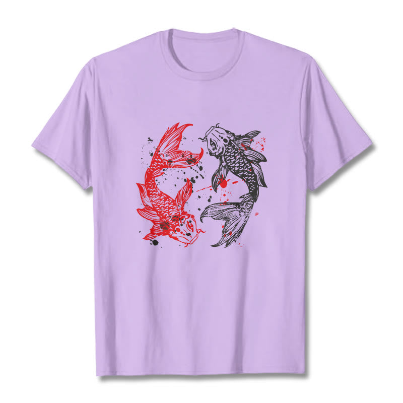Nimara Ritual Red Black Koi Fish Tee T-shirt