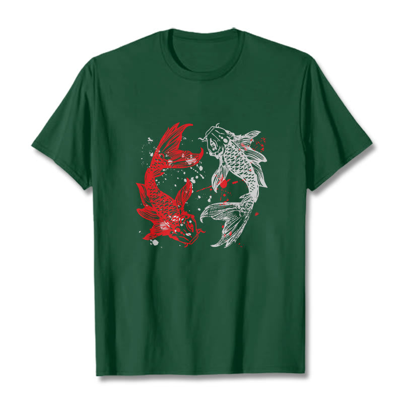 Nimara Ritual Red Black Koi Fish Tee T-shirt
