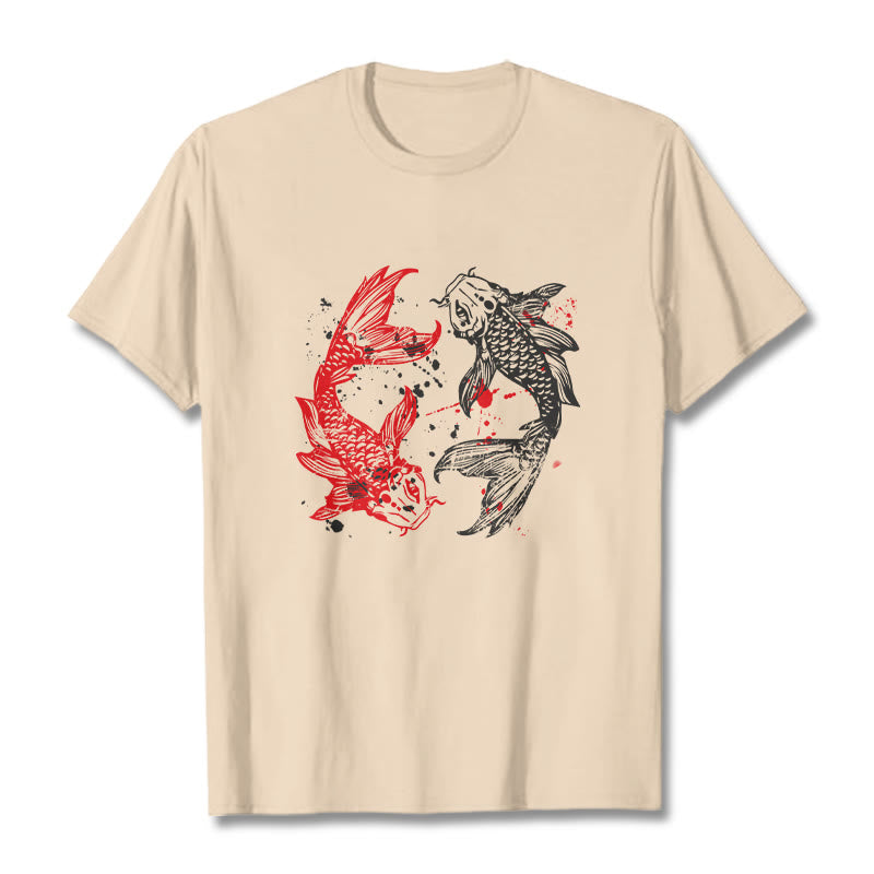 Nimara Ritual Red Black Koi Fish Tee T-shirt
