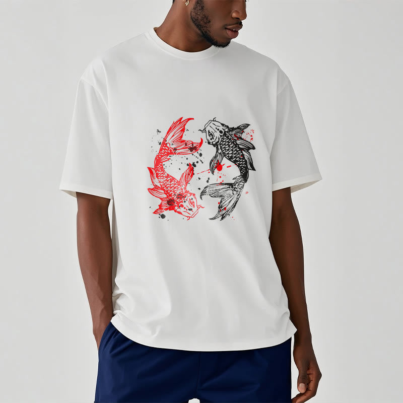 Nimara Ritual Red Black Koi Fish Tee T-shirt