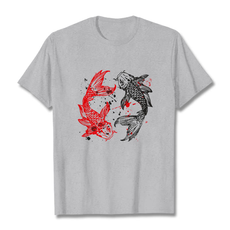 Nimara Ritual Red Black Koi Fish Tee T-shirt