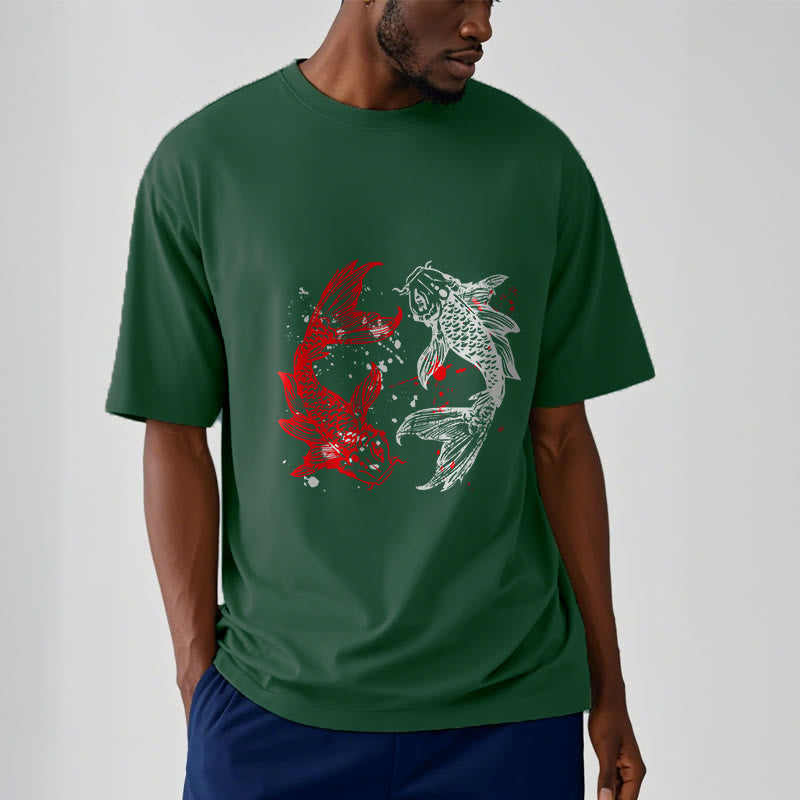 Nimara Ritual Red Black Koi Fish Tee T-shirt