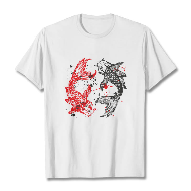 Nimara Ritual Red Black Koi Fish Tee T-shirt