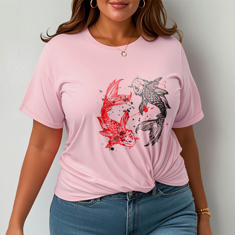 Nimara Ritual Red Black Koi Fish Tee T-shirt