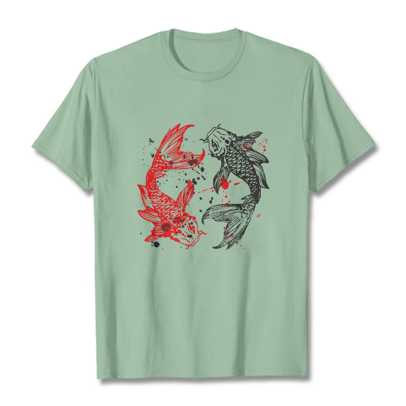 Nimara Ritual Red Black Koi Fish Tee T-shirt