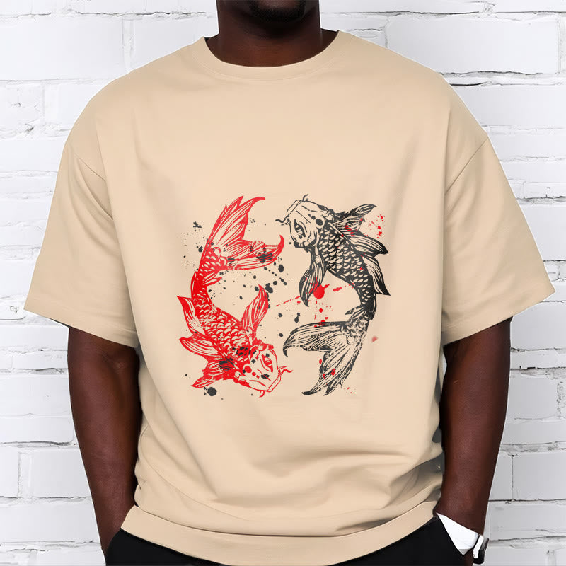 Nimara Ritual Red Black Koi Fish Tee T-shirt