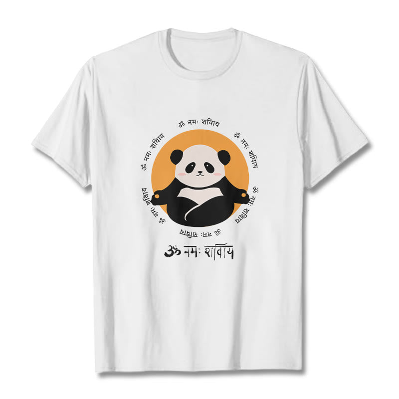 Nimara Ritual Panda Sanskrit Namah Shivaya Tee T-shirt