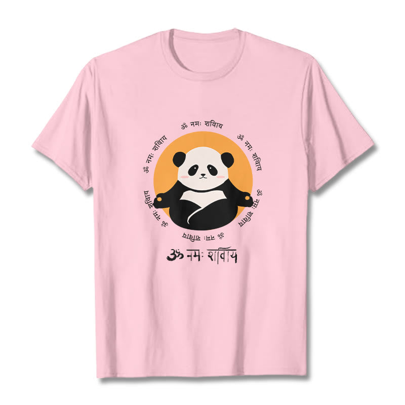 Nimara Ritual Panda Sanskrit Namah Shivaya Tee T-shirt