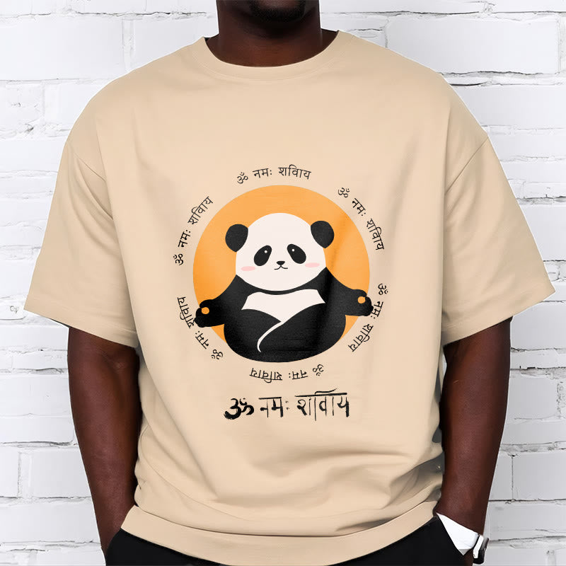 Nimara Ritual Panda Sanskrit Namah Shivaya Tee T-shirt