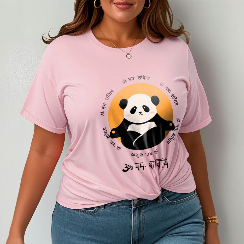 Nimara Ritual Panda Sanskrit Namah Shivaya Tee T-shirt