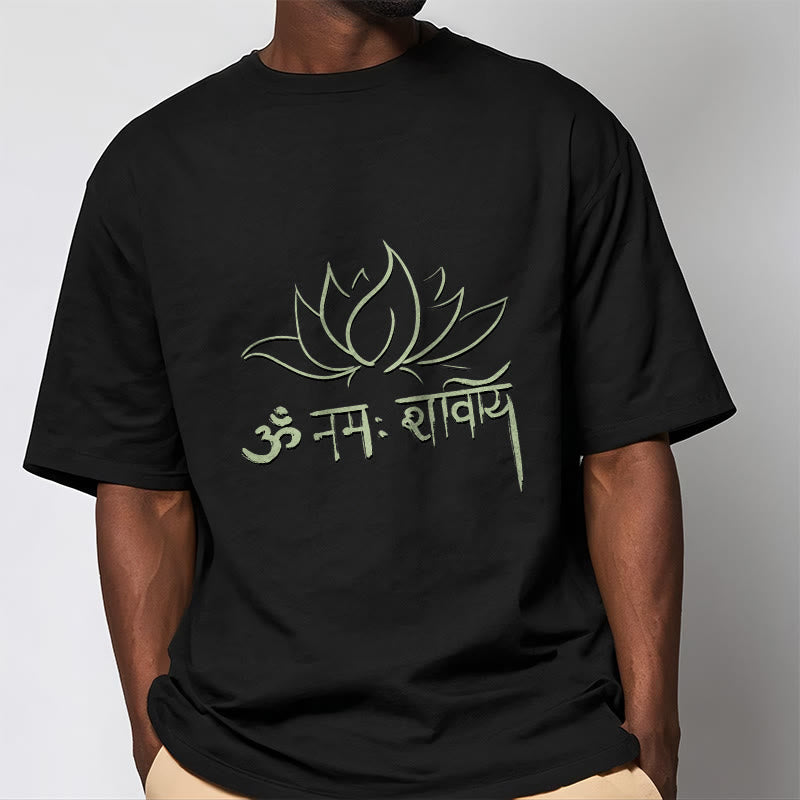 Nimara Ritual Lotus Sanskrit Namah Shivaya Tee T-shirt