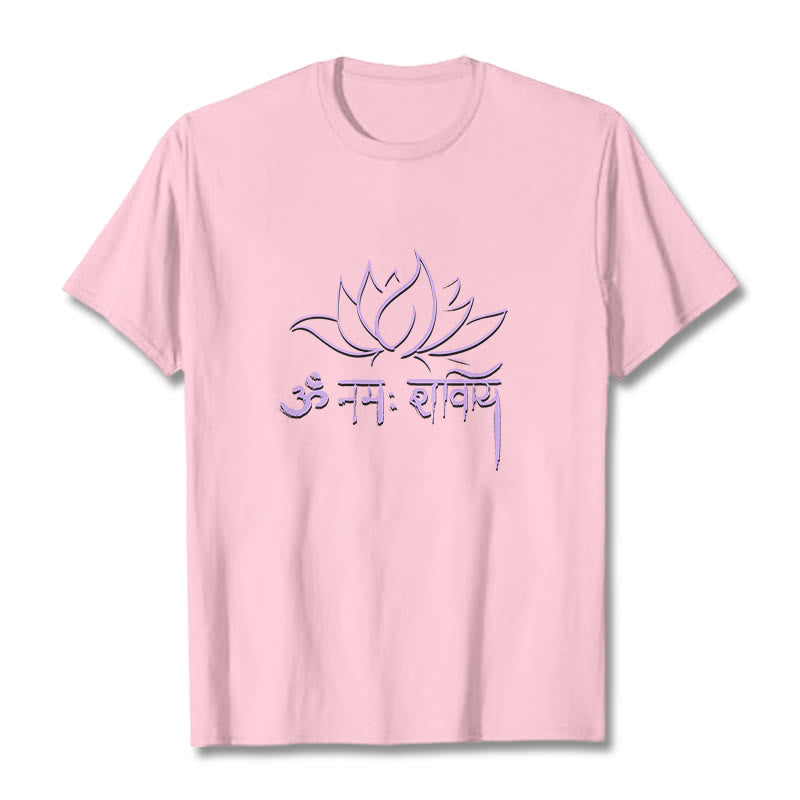 Nimara Ritual Lotus Sanskrit Namah Shivaya Tee T-shirt
