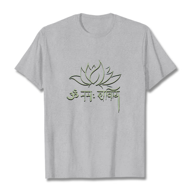 Nimara Ritual Lotus Sanskrit Namah Shivaya Tee T-shirt