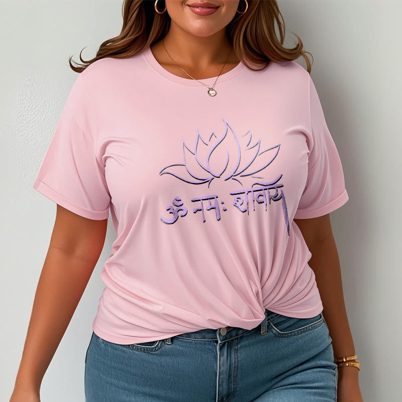 Nimara Ritual Lotus Sanskrit Namah Shivaya Tee T-shirt