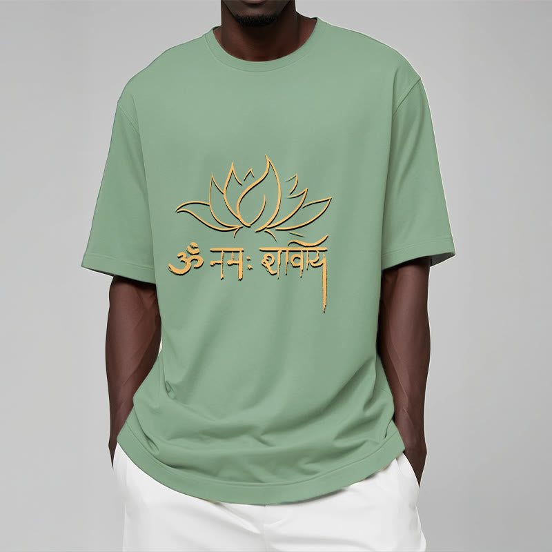 Nimara Ritual Lotus Sanskrit Namah Shivaya Tee T-shirt