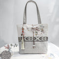 Nimara Ritual Magnolia Embroidery Canvas Polyester Shoulder Bag