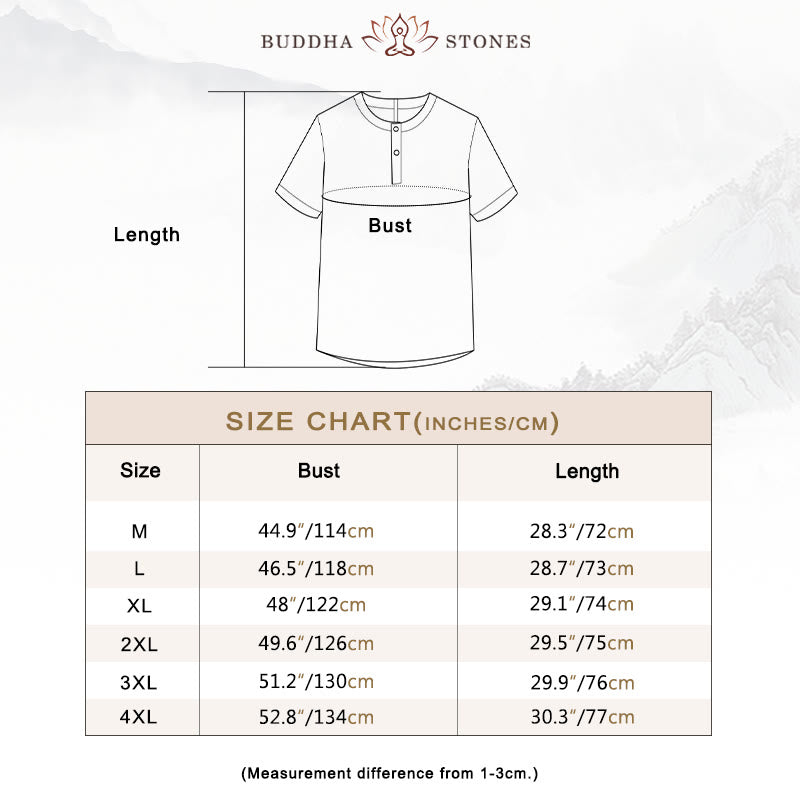 Nimara Ritual Summer Men's Solid Color Button Short Sleeve Cotton Linen Shirt