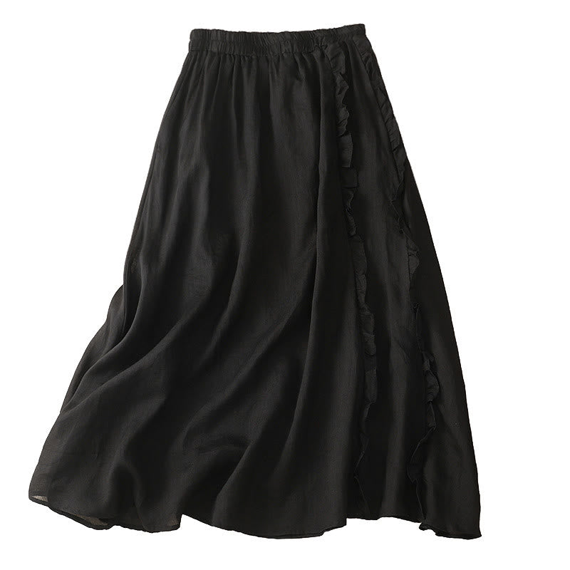 Nimara Ritual Summer Plain Ruffle Design Women's Skirt
