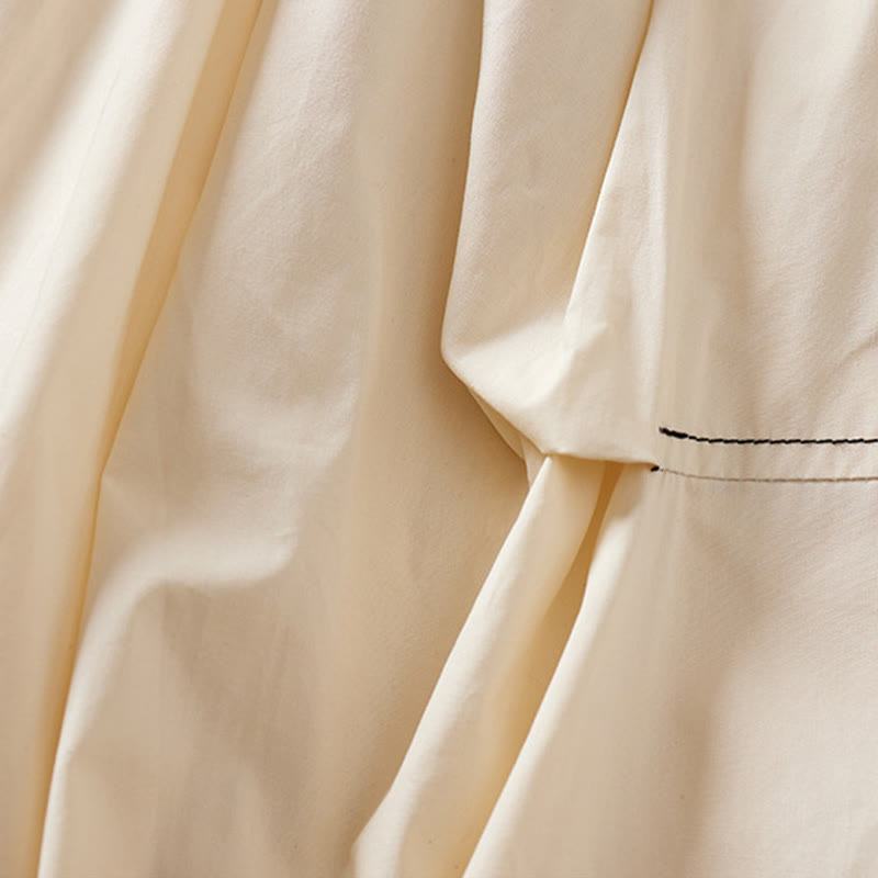 Nimara Ritual Summer Casual Irregular Design Women's Cotton Skirt With Pockets