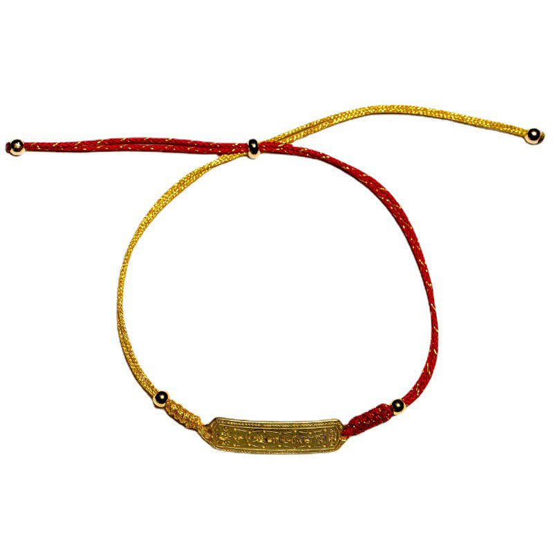 Nimara Ritual 14K Gold-plated Copper Amulet Protection Red Golden Rope Bracelet