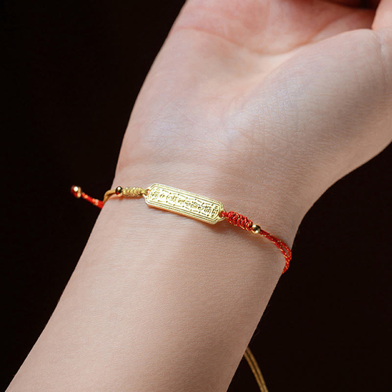 Nimara Ritual 14K Gold-plated Copper Amulet Protection Red Golden Rope Bracelet